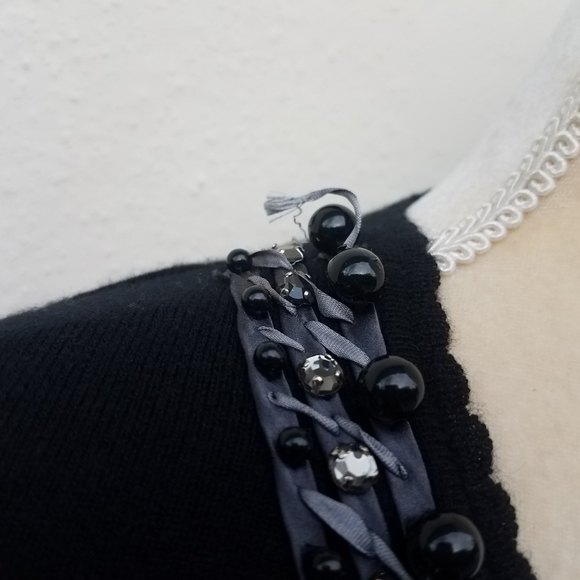 Rebecca Taylor black cardigan sweater size medium - Picture 6 of 6